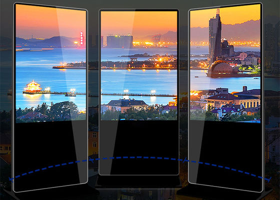 Πάτωμα που στέκεται την εσωτερική κάθετη LCD LCD ψηφιακή οθόνη διαφήμισης συστημάτων σηματοδότησης