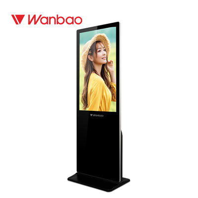 43-65inch Wifi εξαιρετικά λεπτό με τη μετριασμένη ψηφιακή υπαίθρια TV γυαλιού περιστρεφόμενη στάση αγγελιών πάτωμα 65 ίντσας που στέκεται την αφή Kios LCD