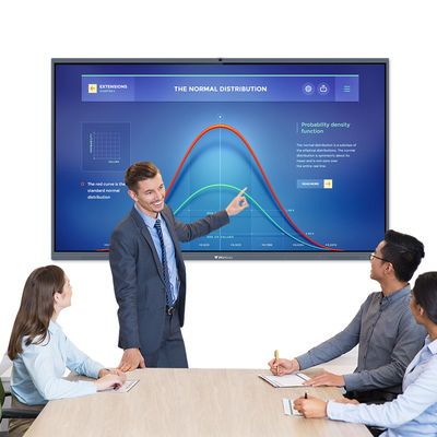 Ευφυής διαλογική επίπεδη οθόνη IR LCD ασύρματη αφή δάχτυλων 100 ίντσας