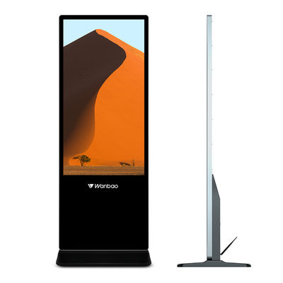 32 - Πάτωμα 65 ίντσας LCD επίδειξης Digtal εξοπλισμών διαφήμισης που στέκεται το διαφημιστικό φορέα LCD