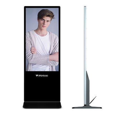 32 - Πάτωμα 65 ίντσας LCD επίδειξης Digtal εξοπλισμών διαφήμισης που στέκεται το διαφημιστικό φορέα LCD